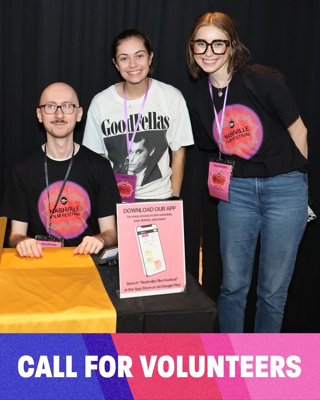 Want to volunteer for the Nashville Film Festival? Applications are now open for #NashFilm56 (September 18 – 24, 2025) 🎞️✨

Volunteers play many important roles throughout the festival week—duties may include one or more of the following: 

- Theater Usher 
- Voting Collection
- Ticket scanning
- Set-up and tear-down for special events
- Checking credentials for access to certain areas & events 
- Clean up of theaters and VIP areas

Volunteers receive a free ticket to any screening or panel for each shift worked 💖 Link in bio for more details.